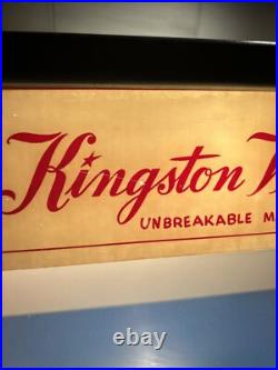 Vintage Kingston Watches Countertop Display Case Sign County Store Rare