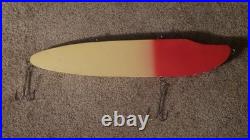 Vintage Large Heddon Store Advertising Display Fishing Lure with Real Hooks RARE