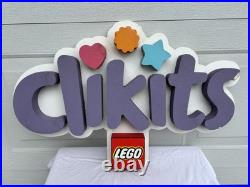 Vintage Lego Clikits Large Store Advertising Display Sign 26 Inches Htf Rare