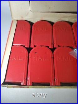Vintage Linemar Mailbox Banks 11 with Original Store Display NEW OLD STOCK RARE