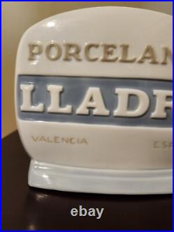 Vintage Lladro Porcelain Display Sign for Store Porcelanas Valenica Spain RARE