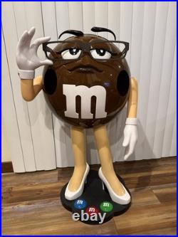 Vintage M&M Store Candy Display Character Brown Lady Rare Over 3 Feet Tall