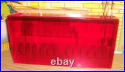 Vintage MIU MIU Red Lucite Store Display Sign EXTREMELY RARE Excellent