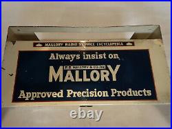 Vintage Mallory Controls Advertising Display RARE