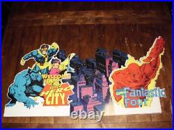 Vintage Marvel Rare X-men Fantastic Four Toy Store Display Huge 4 Ft. Long 1994