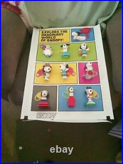 Vintage McDonald's Snoopy Happy Meal Toys Store Display Rare 26'Long 18 1/2