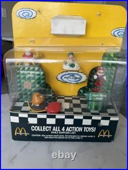 Vintage Mcdonald's Super Mario Bros Store Display Toy Case 1990 Rare Mcdonalds