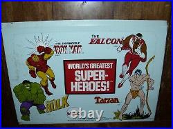 Vintage Mego Wgsh Display Box Header Marvel Comic Store Display Rare Vf 1974