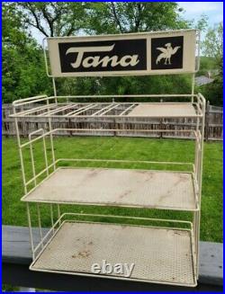 Vintage Metal Store Display Rack. Tana leather supplies. Very Rare. 22x16