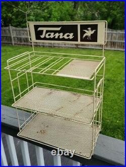 Vintage Metal Store Display Rack. Tana leather supplies. Very Rare. 22x16