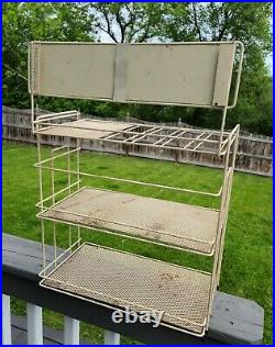 Vintage Metal Store Display Rack. Tana leather supplies. Very Rare. 22x16