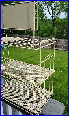 Vintage Metal Store Display Rack. Tana leather supplies. Very Rare. 22x16