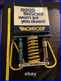 Vintage Monroe Shocks Worn vs New Shocks Interactive Store Hanging Display Rare