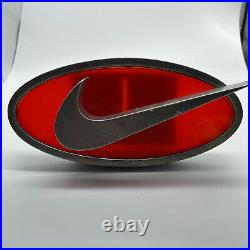 Vintage NIKE 90s Advertising Display Sign Swoosh Logo RARE 3-D Metal 9