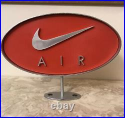 Vintage NIKE AIR Advertising Display Sign Swoosh Logo RARE 3-D Metal 9