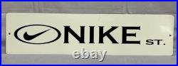 Vintage NIKE Street Sign Swoosh Logo Art White 24 Y2K Shoe Store Display RARE