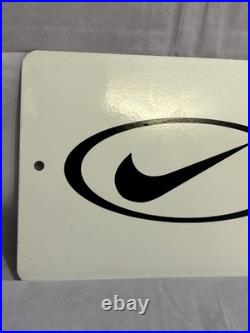 Vintage NIKE Street Sign Swoosh Logo Art White 24 Y2K Shoe Store Display RARE