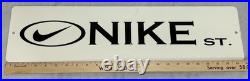 Vintage NIKE Street Sign Swoosh Logo Art White 24 Y2K Shoe Store Display RARE