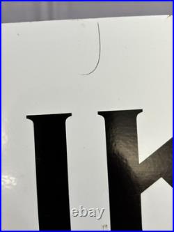 Vintage NIKE Street Sign Swoosh Logo Art White 24 Y2K Shoe Store Display RARE