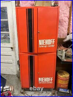 Vintage Nieoff Tune Up Cabinet Rare Top And Bottom With Key