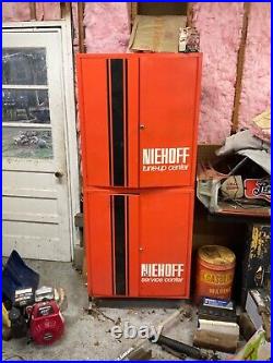 Vintage Nieoff Tune Up Cabinet Rare Top And Bottom With Key