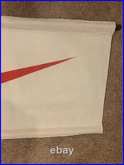 Vintage Nike Red SWOOSH Logo Canvas Store Display Banner Sign 4' X 2' NITF RARE