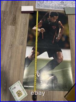 Vintage Nike Ronaldinho Store Display Poster 2005 Soccer Football Rare 50x27