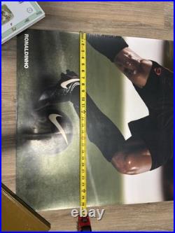 Vintage Nike Ronaldinho Store Display Poster 2005 Soccer Football Rare 50x27