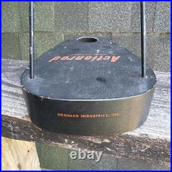 Vintage Orchard Industries Action Rod Fishing Pole Store Display Wood Wire RARE