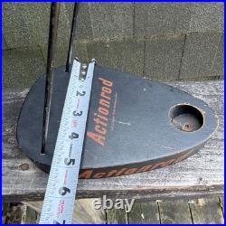 Vintage Orchard Industries Action Rod Fishing Pole Store Display Wood Wire RARE