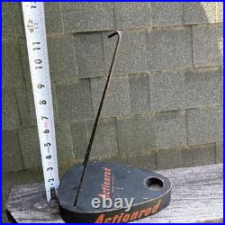 Vintage Orchard Industries Action Rod Fishing Pole Store Display Wood Wire RARE