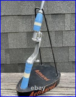 Vintage Orchard Industries Action Rod Fishing Pole Store Display Wood Wire RARE