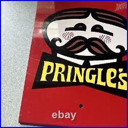 Vintage PRINGLES Potatoe Chips Metal Sign / Store Display RARE Double Sided