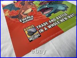 Vintage Pokémon Nintendo 1995-2004 Large 30X36 Rare Store Display Poster GBA