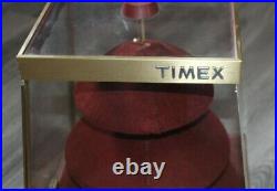 Vintage RARE 60s Timex Watch Counter Top Rotating Spinning Store Display Case