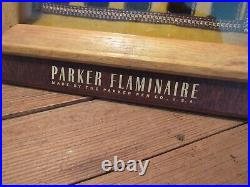 Vintage RARE Lighter Wood Store Display Parker Flaminaire By The Parker Pen Co
