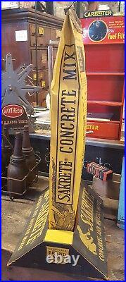 Vintage RARE Sakrete Concrete Bag Store Display Advertising Sign Original