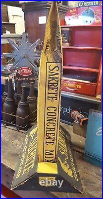 Vintage RARE Sakrete Concrete Bag Store Display Advertising Sign Original