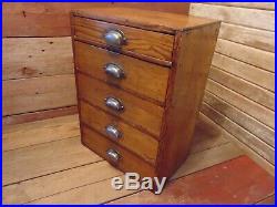 Vintage RARE Wood Store Display WALDEN WORCESTER RENCHES General Store 5-Drawer