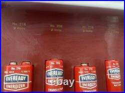 Vintage Rare 1950s Eveready Transistor Batteries Store Display Flip Up Front