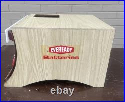 Vintage Rare 1950s Eveready Transistor Batteries Store Display Flip Up Front