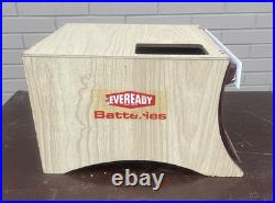 Vintage Rare 1950s Eveready Transistor Batteries Store Display Flip Up Front