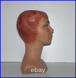 Vintage Rare Antique Mannequin Woman Head Store Display Height 121/2