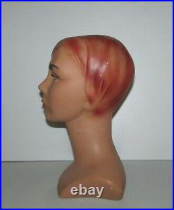 Vintage Rare Antique Mannequin Woman Head Store Display Height 121/2