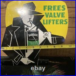 Vintage Rare Bardahl Oil Additive Can Store Display Metal Sign