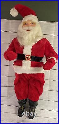 Vintage Rare Huge Harold Gale 7-Up Santa Claus Store Display 45 X 16 X 14