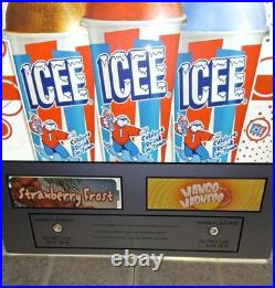 Vintage Rare ICEE Polar Bear Cups Lighted Merchandiser Display Slush 120V