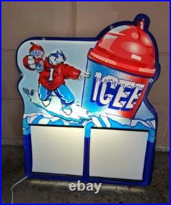 Vintage Rare ICEE Polar Bear Lighted Merchandiser Display Slush 120V