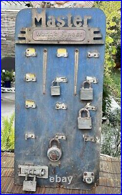 Vintage Rare Master Lock Hardware General Store Display Original