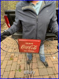 Vintage Rare Store Price Display Metal Coca Cola Soda Sign Pop Coke 30x46 #2